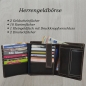 Preview: Portemonnaie mit RFID Schutz Herren Ledergeldbörse Geldbeutel Brieftasche
